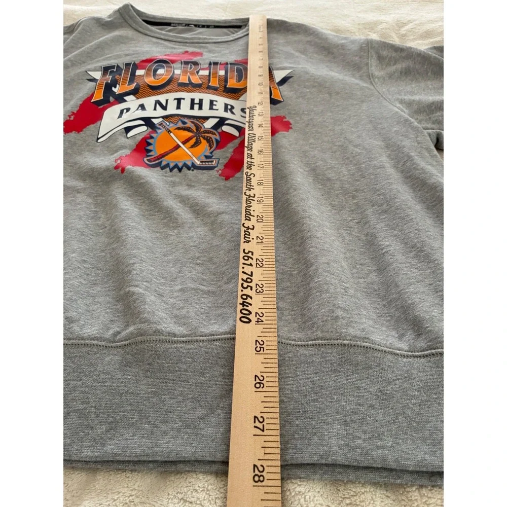 Men's XL NWOT Florida Panthers Adidas Reverse Retro 2.0 pullover sweatshirt gray